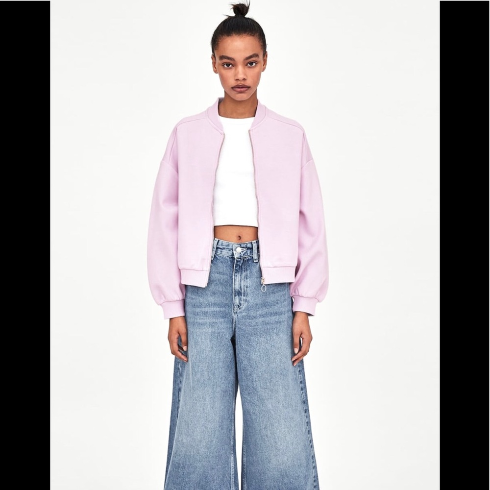 Lavender bomber jacket